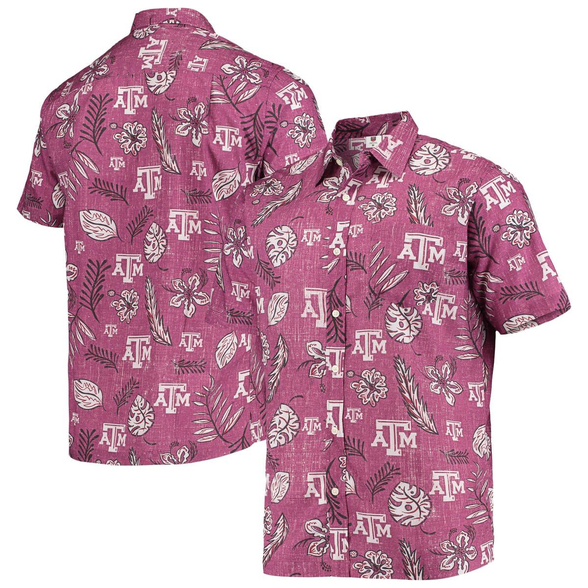 NCAA Texas A&M Aggies Vintage Floral Button-Up Shirt