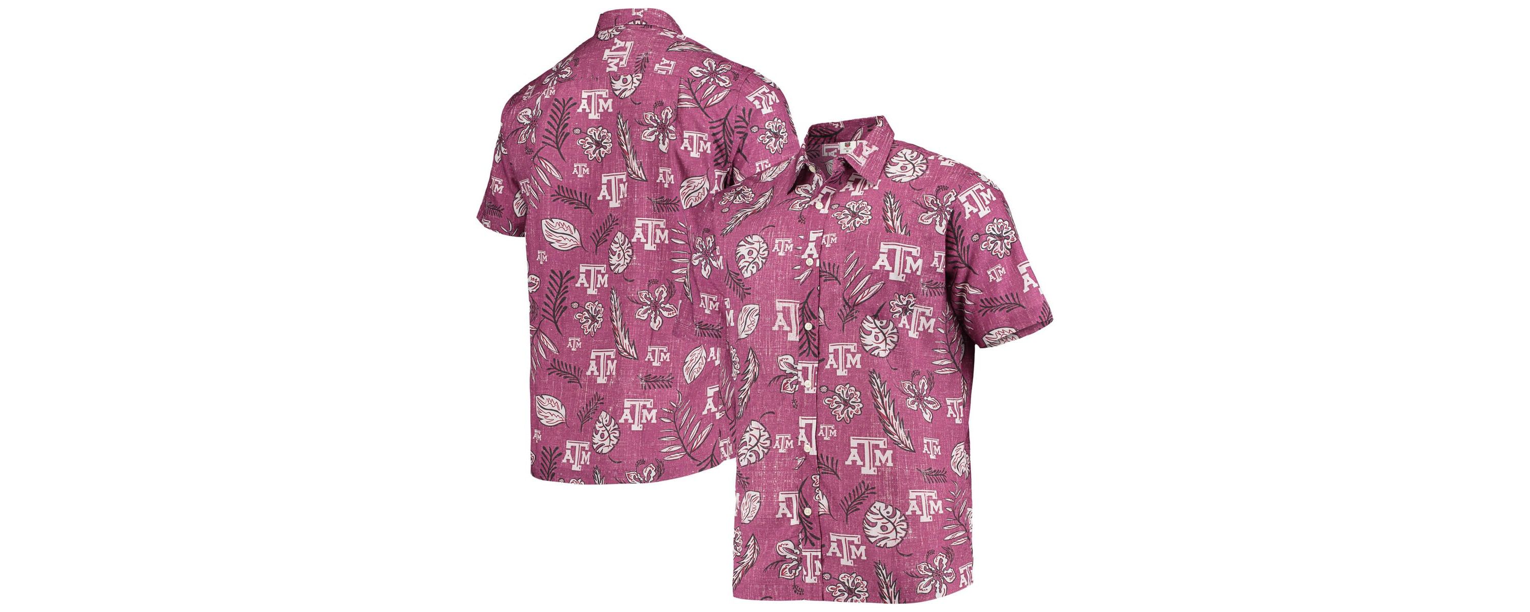 NCAA Texas A&M Aggies Vintage Floral Button-Up Shirt