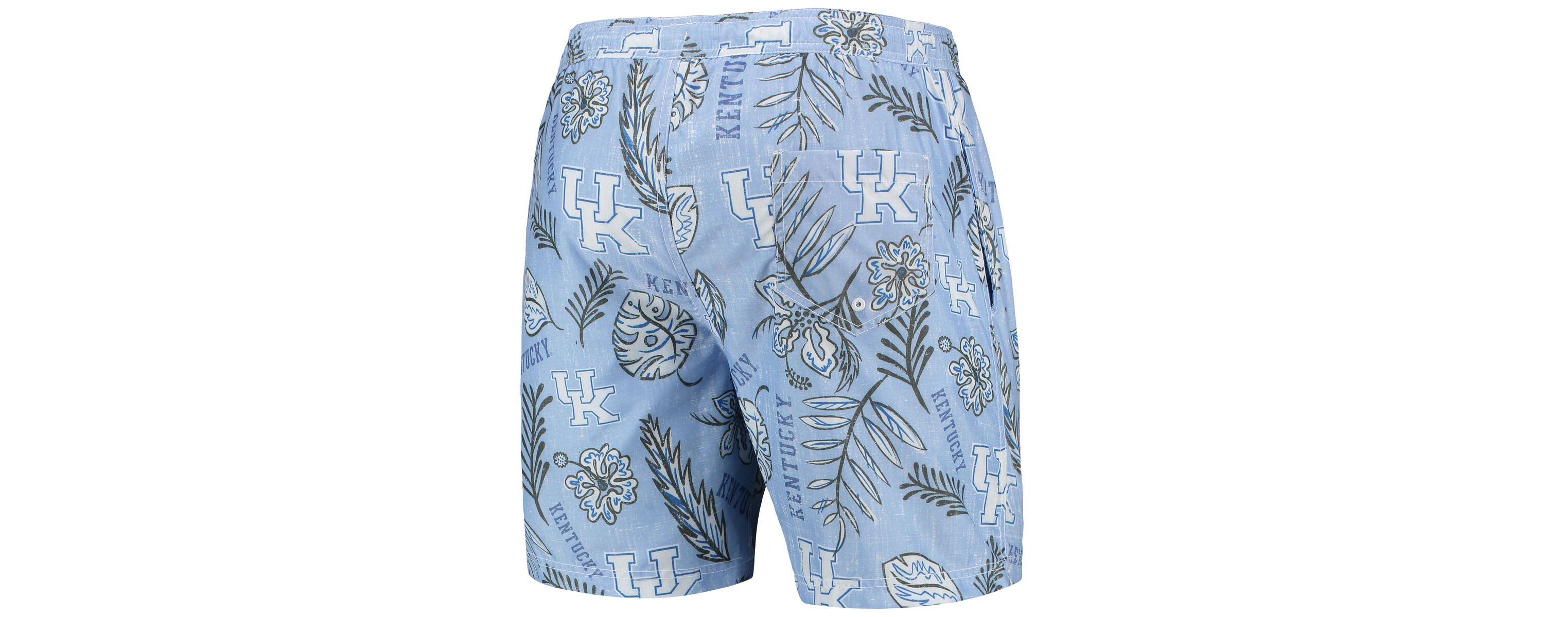NCAA Light Kentucky Wildcats Vintage Floral Swim Trunks