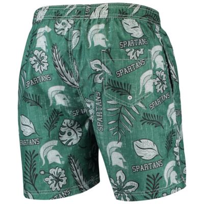 NCAA Michigan State Spartans Vintage Floral Swim Trunks