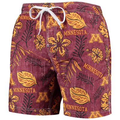 NCAA Minnesota Golden Gophers Vintage Floral Swim Trunks