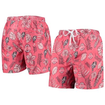 NCAA Ohio State Buckeyes Vintage Floral Swim Trunks