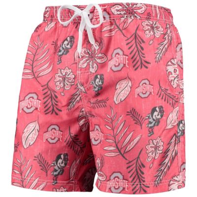 NCAA Ohio State Buckeyes Vintage Floral Swim Trunks