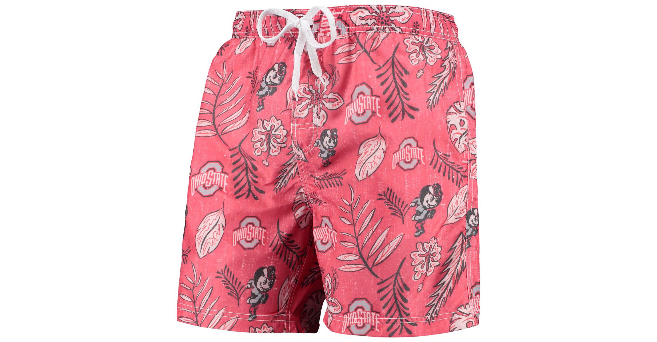NCAA Ohio State Buckeyes Vintage Floral Swim Trunks
