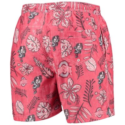 NCAA Ohio State Buckeyes Vintage Floral Swim Trunks