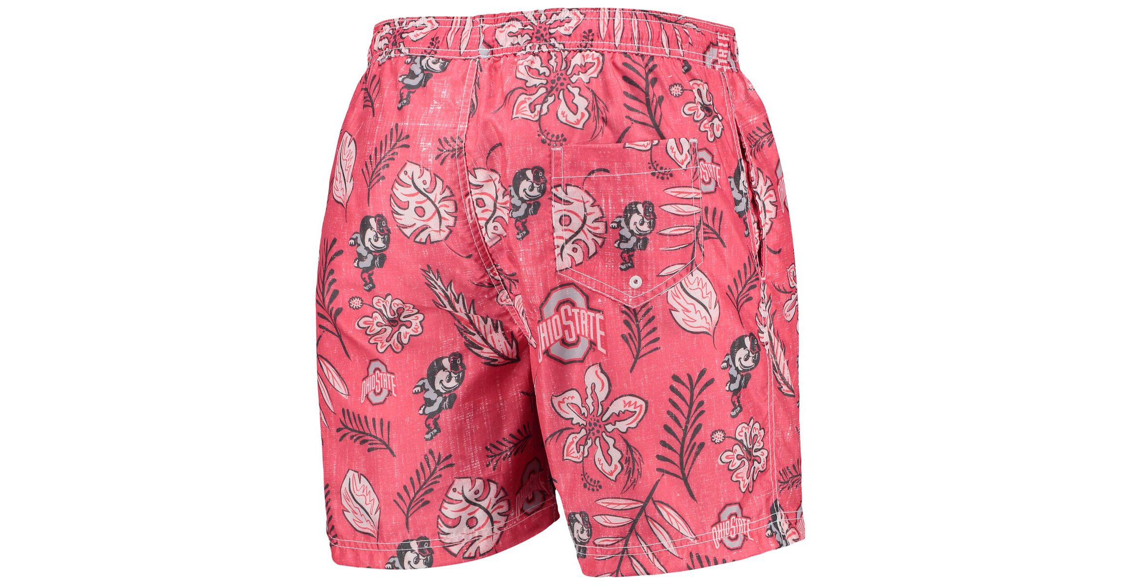 NCAA Ohio State Buckeyes Vintage Floral Swim Trunks