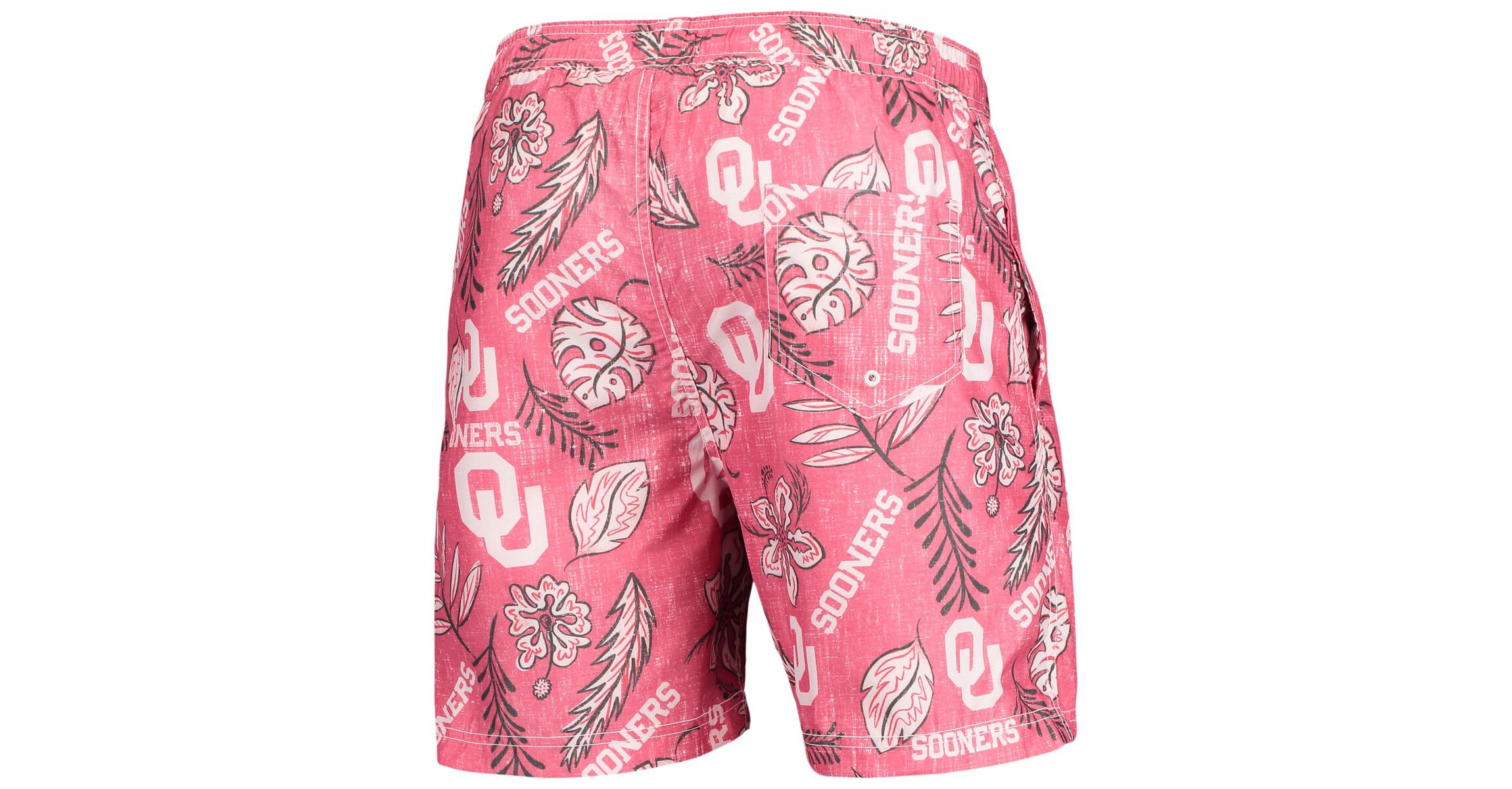 NCAA Oklahoma Sooners Vintage Floral Swim Trunks