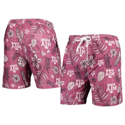 Wes & Willy Men's NCAA Texas A&M Aggies Vintage Floral Swim Trunks