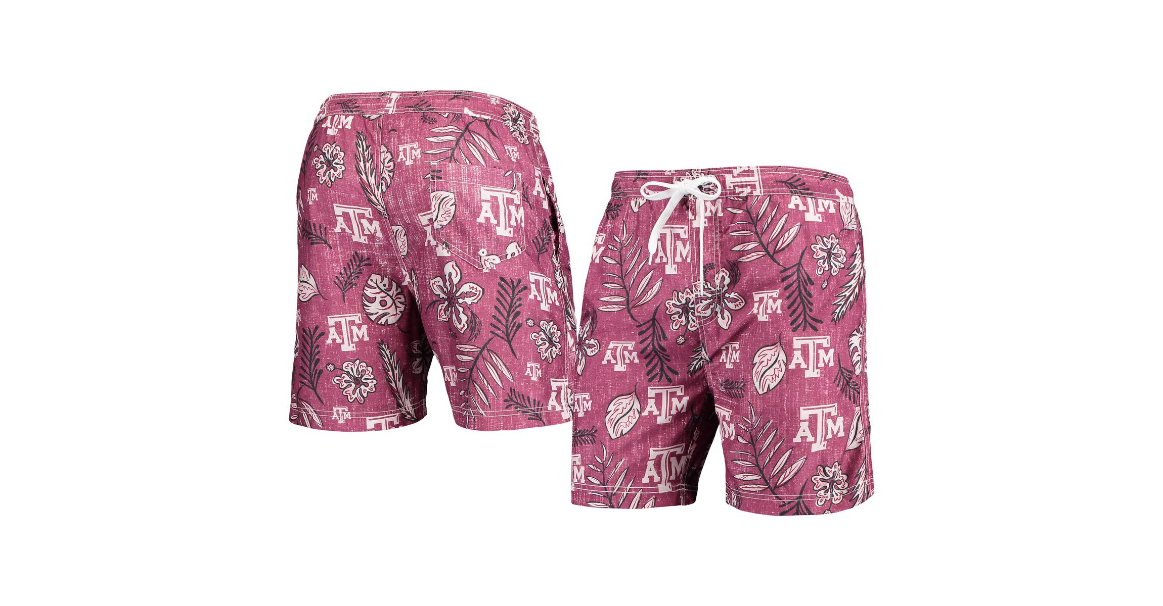 NCAA Texas A&M Aggies Vintage Floral Swim Trunks