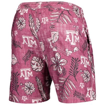 NCAA Texas A&M Aggies Vintage Floral Swim Trunks