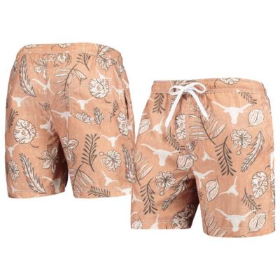 NCAA Texas Texas Longhorns Vintage Floral Swim Trunks