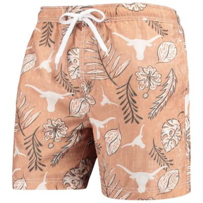 NCAA Texas Texas Longhorns Vintage Floral Swim Trunks