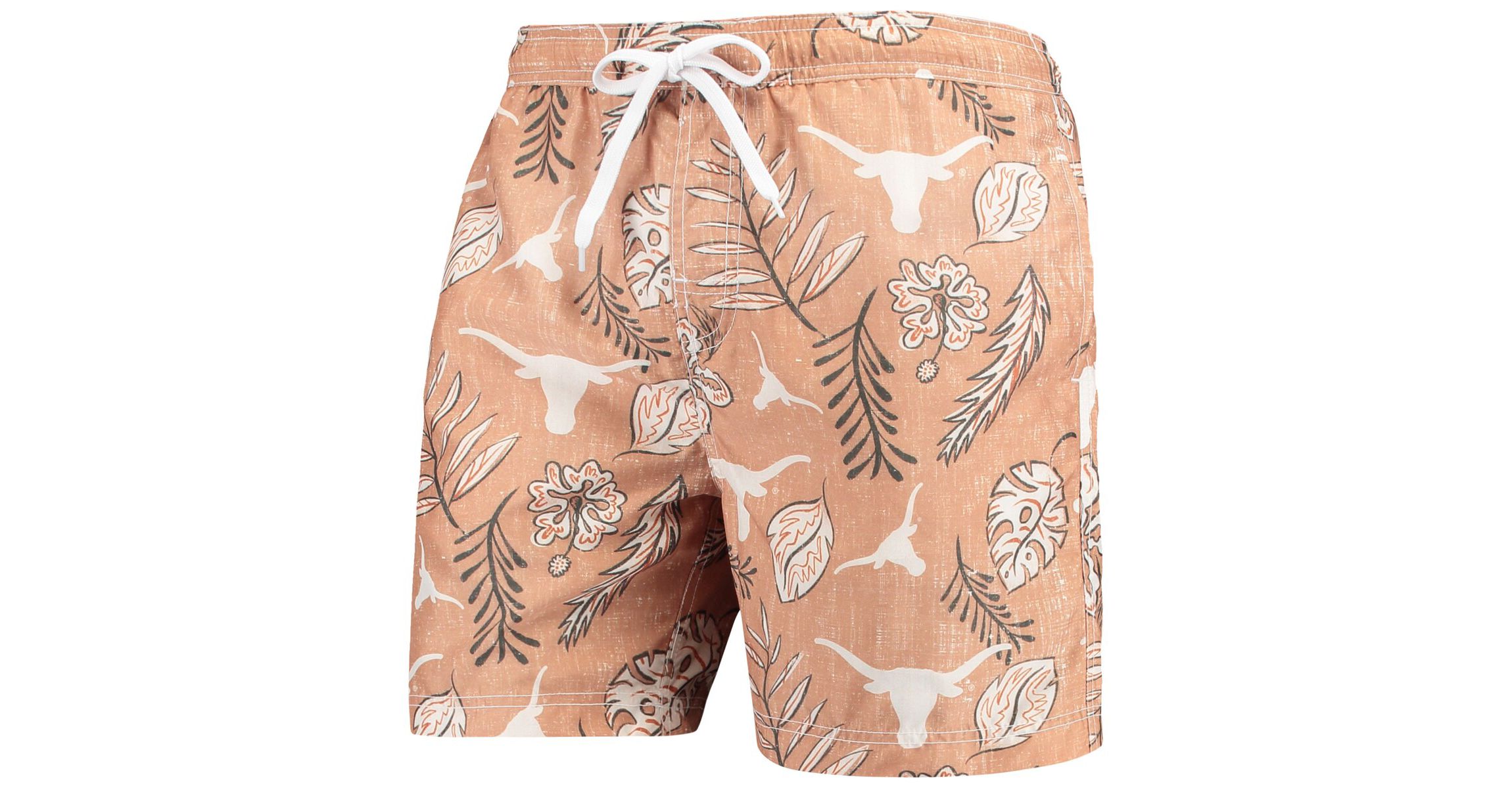 NCAA Texas Texas Longhorns Vintage Floral Swim Trunks