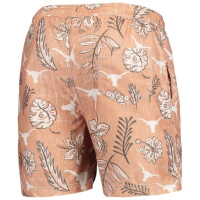 NCAA Texas Texas Longhorns Vintage Floral Swim Trunks