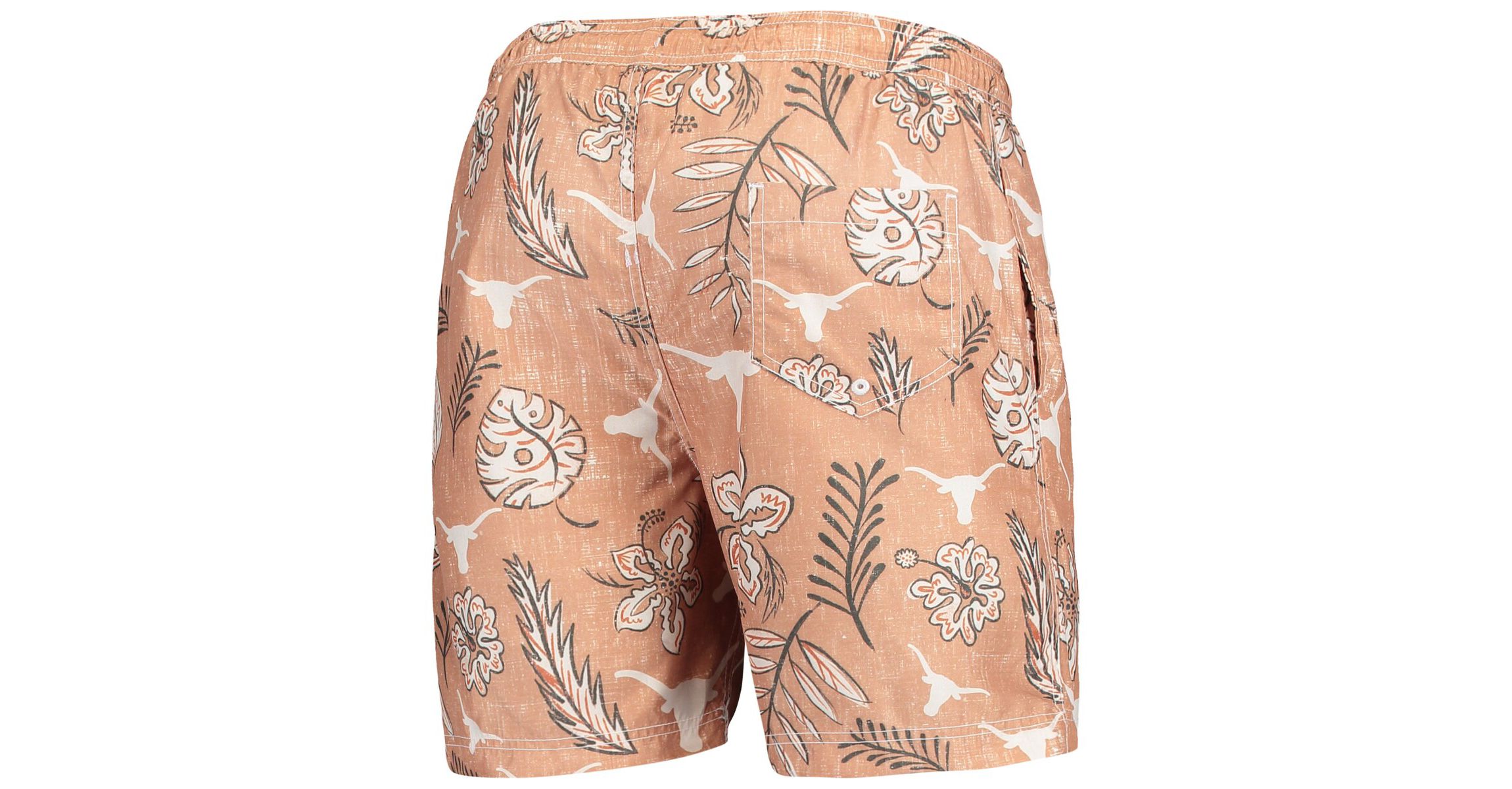 NCAA Texas Texas Longhorns Vintage Floral Swim Trunks