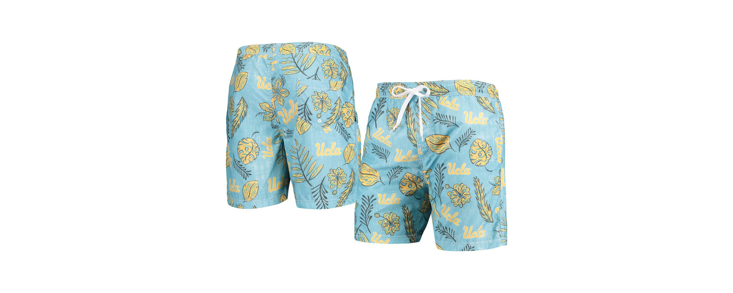 NCAA Light UCLA Bruins Vintage Floral Swim Trunks