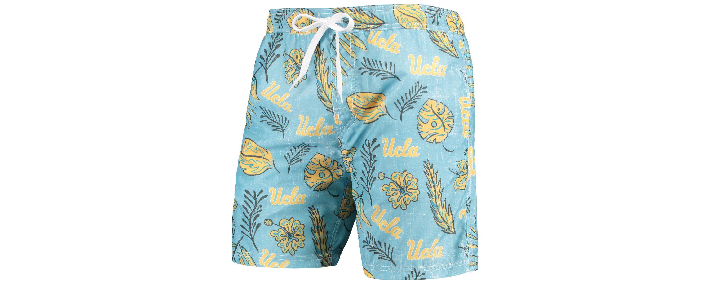 NCAA Light UCLA Bruins Vintage Floral Swim Trunks