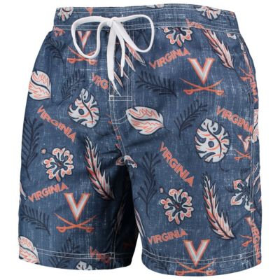 NCAA Virginia Cavaliers Vintage Floral Swim Trunks