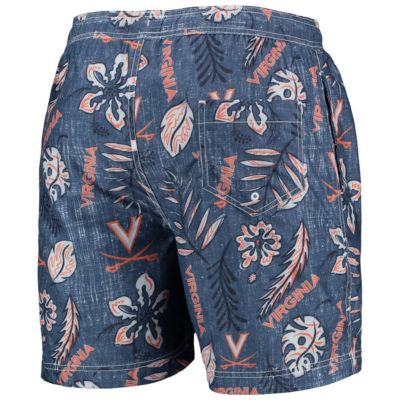 NCAA Virginia Cavaliers Vintage Floral Swim Trunks