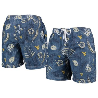 NCAA West Virginia Mountaineers Vintage Floral Swim Trunks