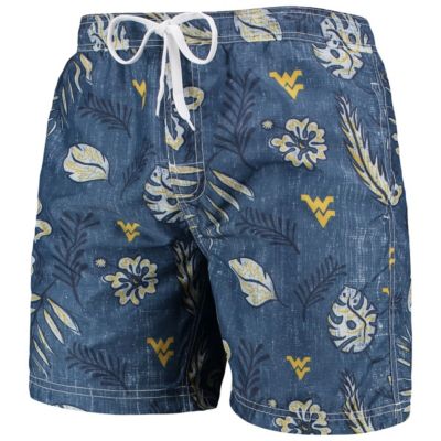 NCAA West Virginia Mountaineers Vintage Floral Swim Trunks