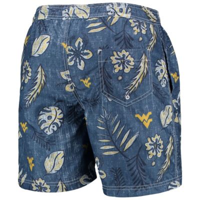 NCAA West Virginia Mountaineers Vintage Floral Swim Trunks