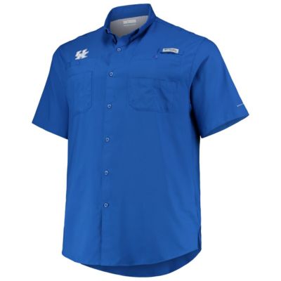 NCAA Kentucky Wildcats Big & Tall Tamiami Omni-Shade Button-Down Shirt