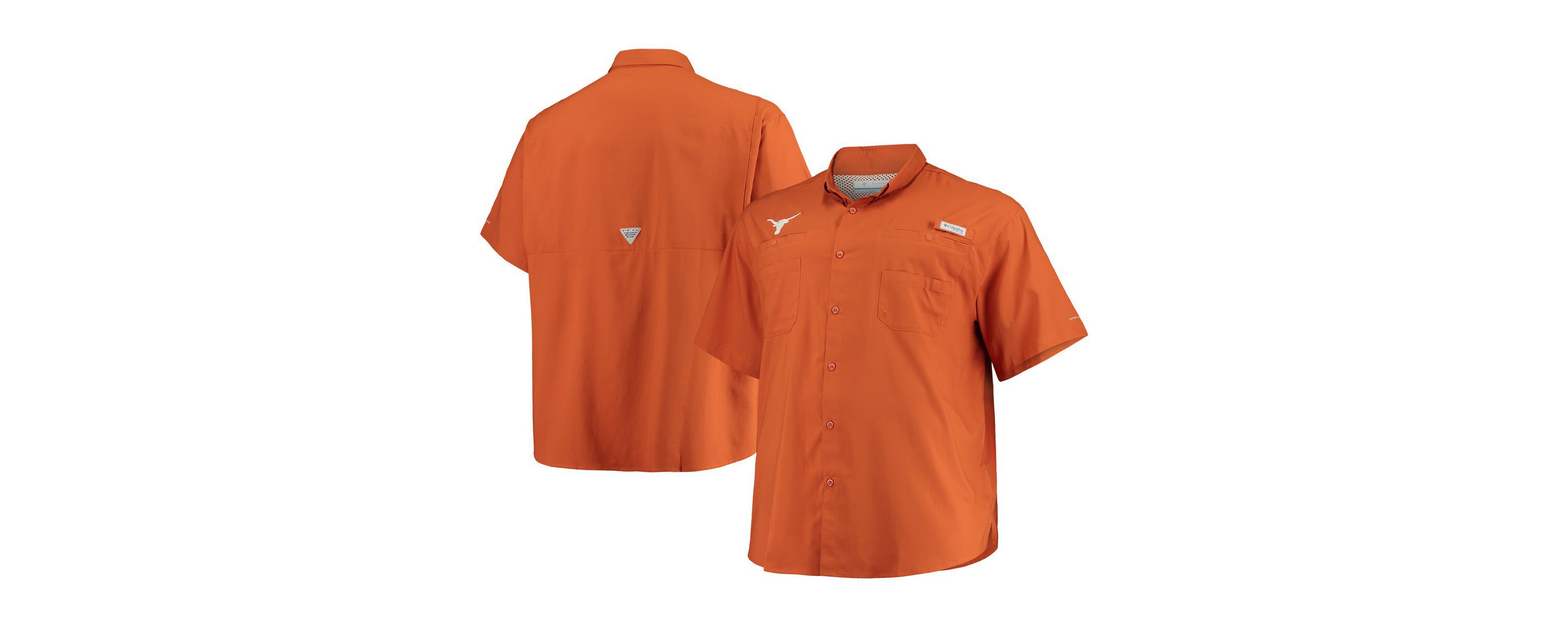NCAA Texas Texas Longhorns Big & Tall Tamiami Omni-Shade Button-Down Shirt