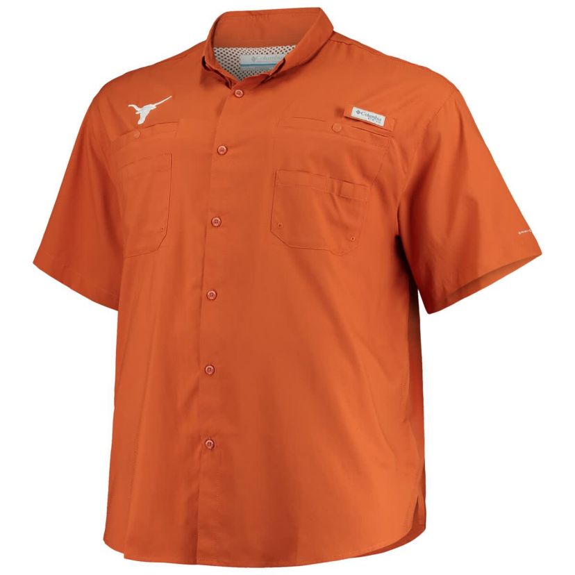 NCAA Texas Texas Longhorns Big & Tall Tamiami Omni-Shade Button-Down Shirt