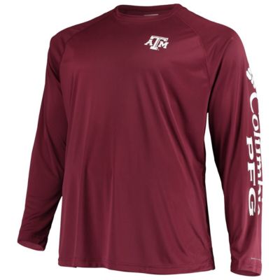 NCAA Texas A&M Aggies Big & Tall Terminal Tackle Omni-Shade Long Sleeve Raglan T-Shirt