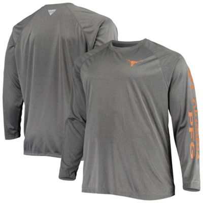 NCAA Texas Longhorns Big & Tall Terminal Tackle Omni-Shade Long Sleeve Raglan T-Shirt