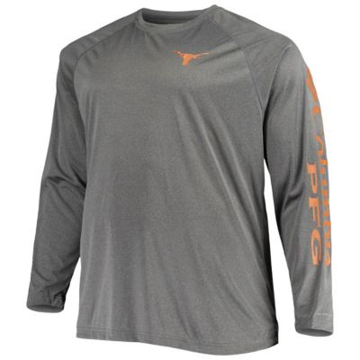 NCAA Texas Longhorns Big & Tall Terminal Tackle Omni-Shade Long Sleeve Raglan T-Shirt