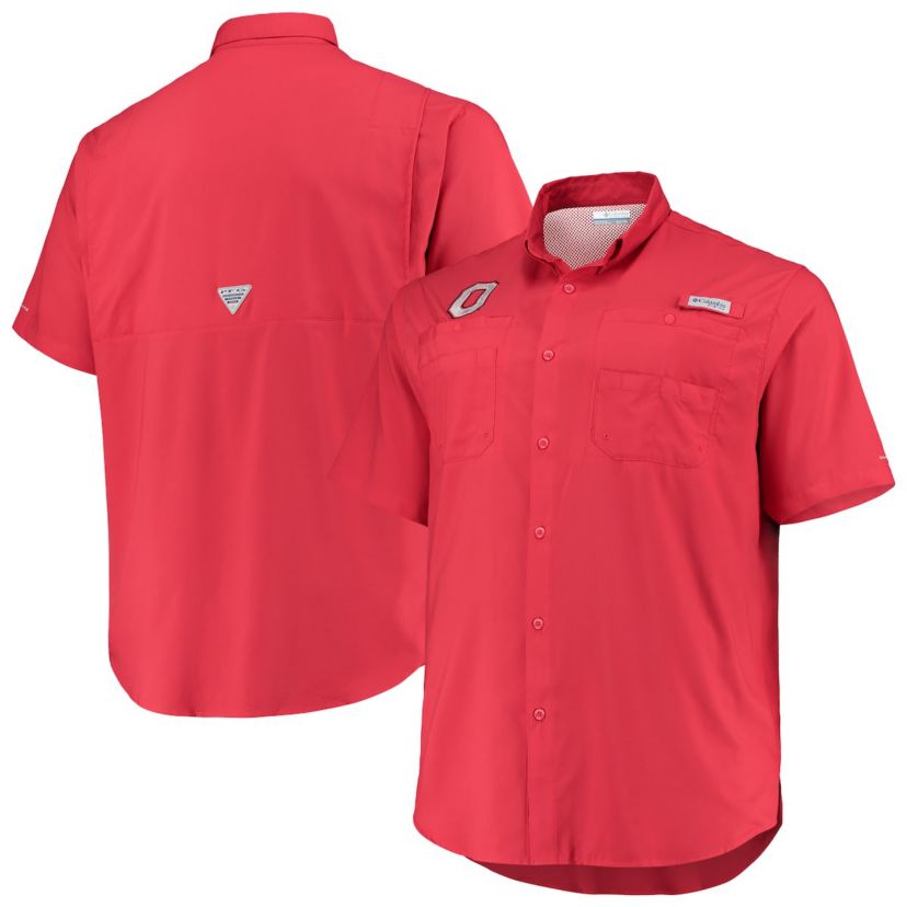 NCAA Ohio State Buckeyes Big & Tall Tamiami Omni-Shade Button-Down Shirt