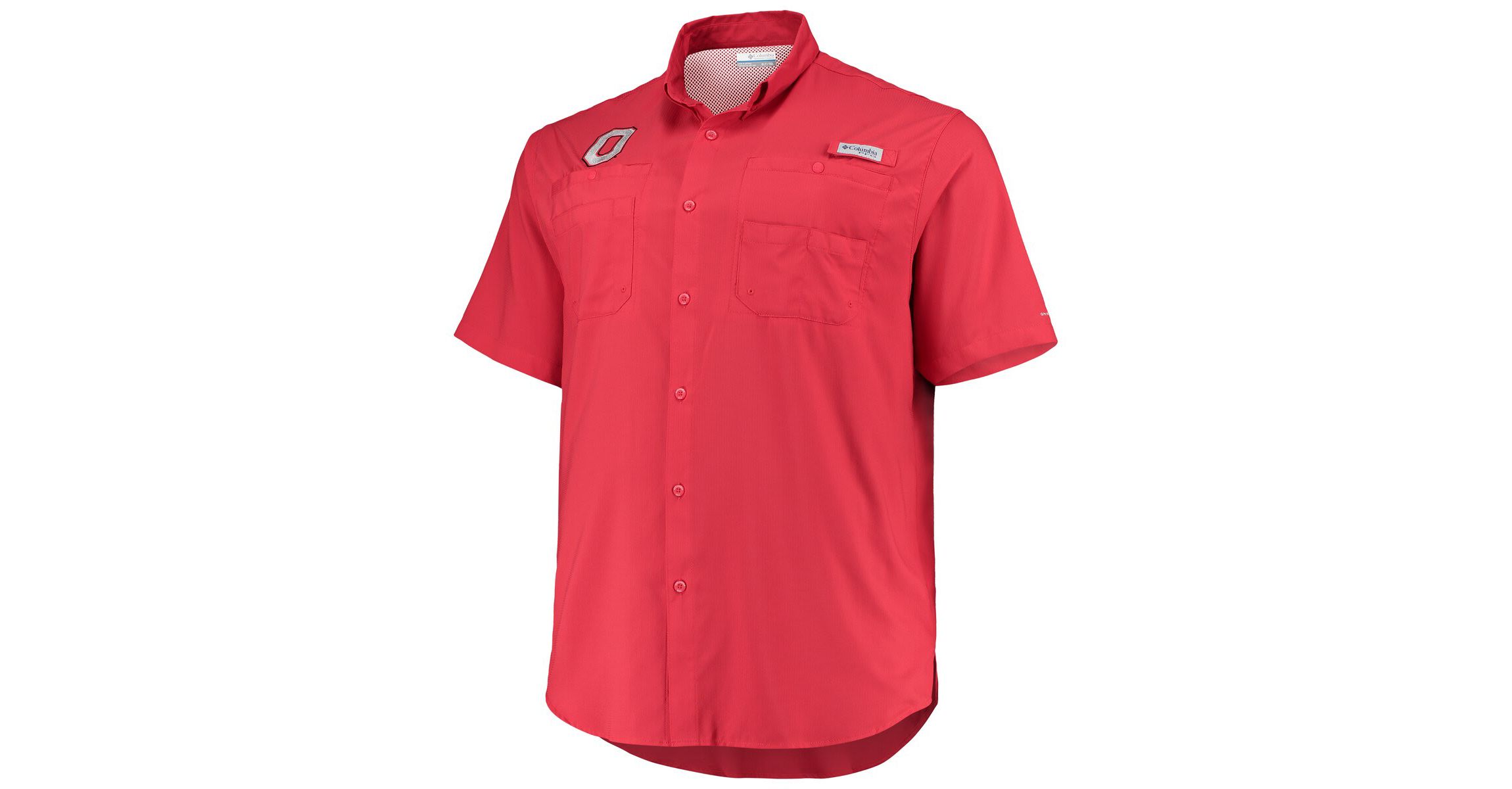 NCAA Ohio State Buckeyes Big & Tall Tamiami Omni-Shade Button-Down Shirt