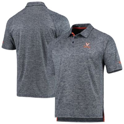 Colosseum Men's NCAA Virginia Cavaliers Down Swing Raglan Team Polo, Navy Blue, 2XL