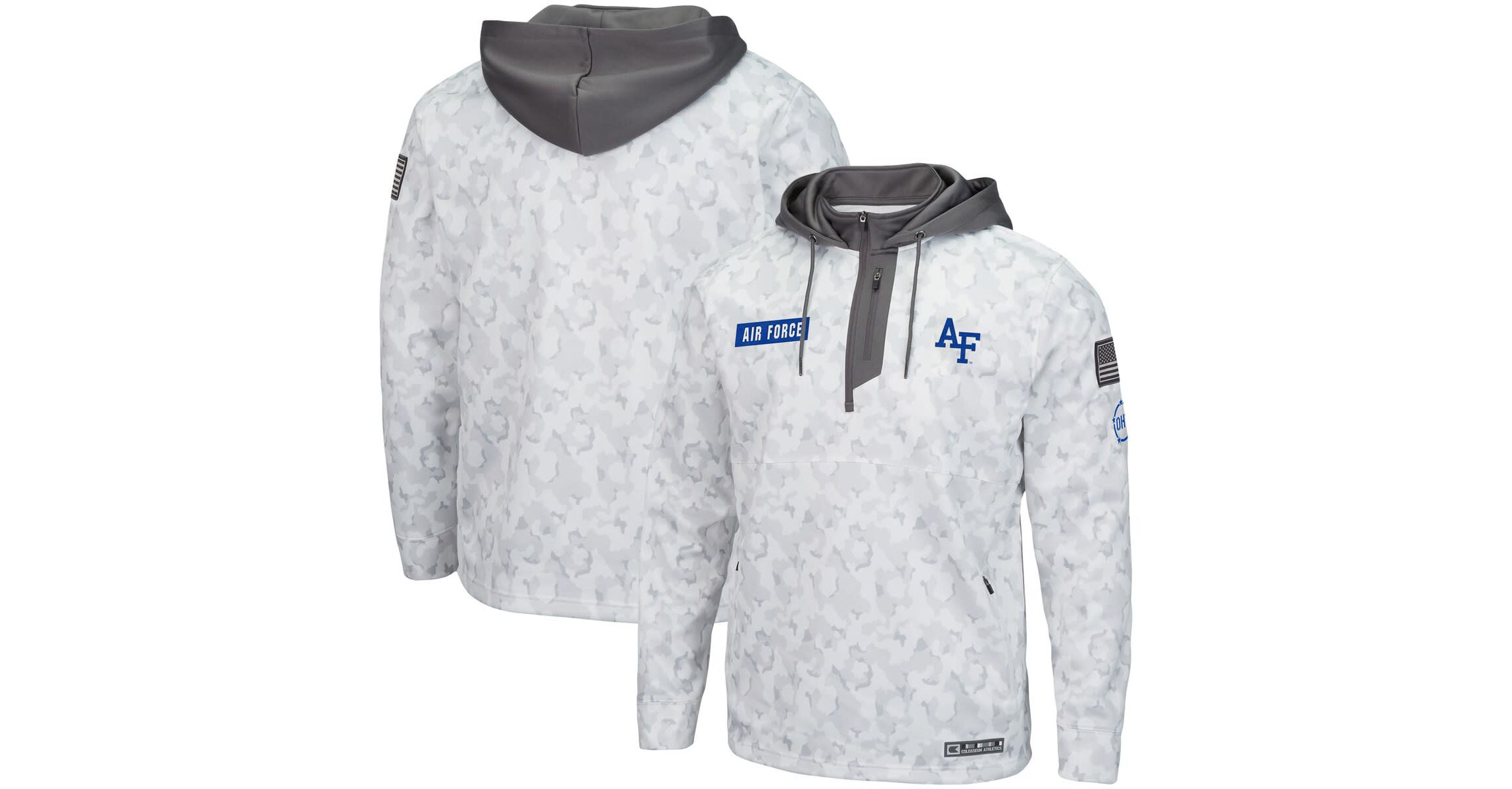 NCAA Arctic Air Force Falcons OHT Military Appreciation Quarter-Zip Hoodie