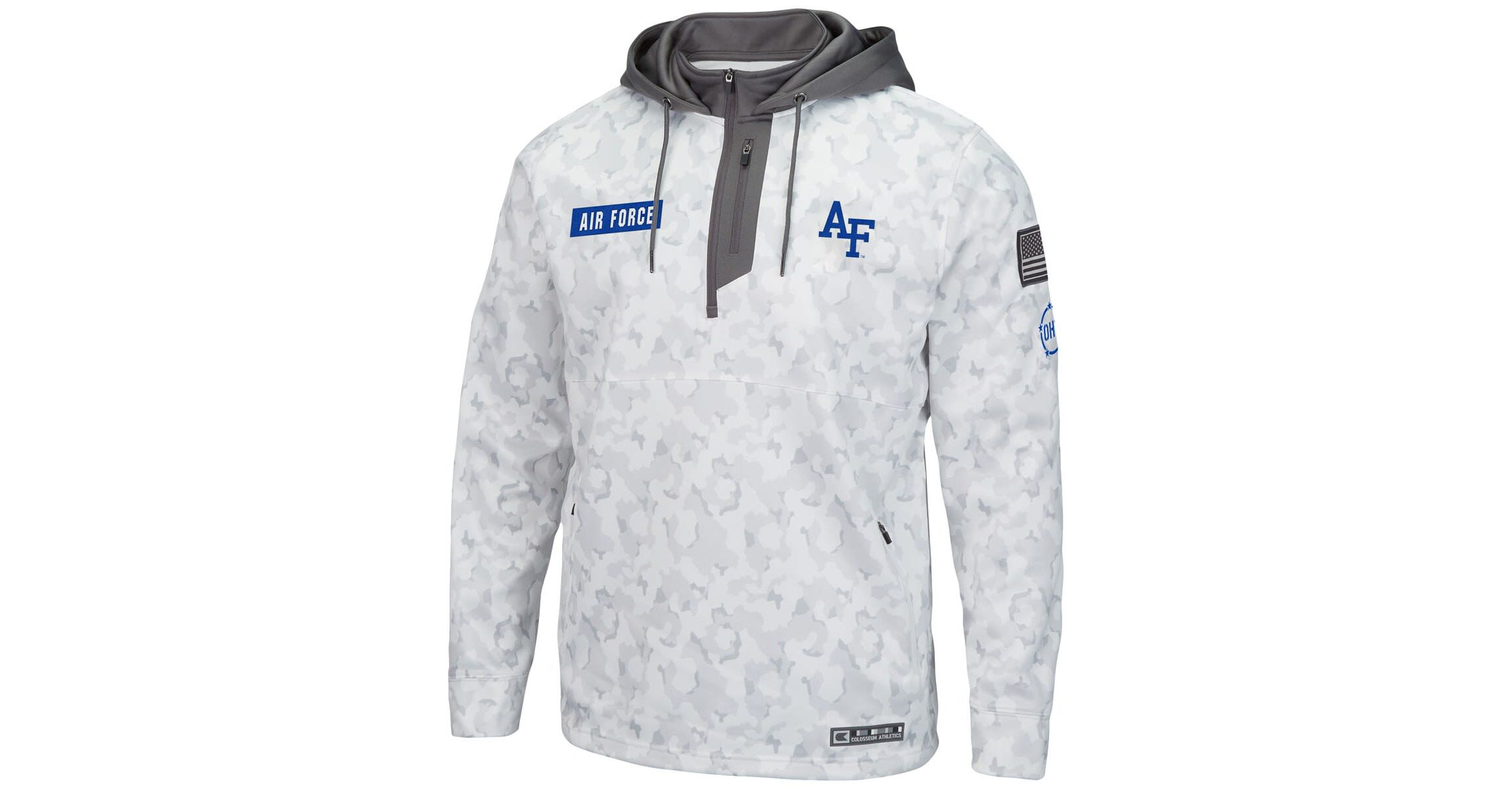 NCAA Arctic Air Force Falcons OHT Military Appreciation Quarter-Zip Hoodie