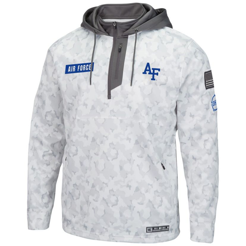 NCAA Arctic Air Force Falcons OHT Military Appreciation Quarter-Zip Hoodie