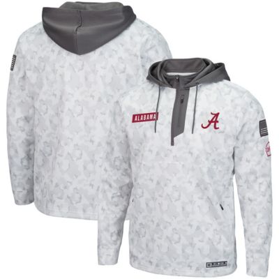 Alabama Crimson Tide NCAA Arctic OHT Military Appreciation Quarter-Zip Hoodie