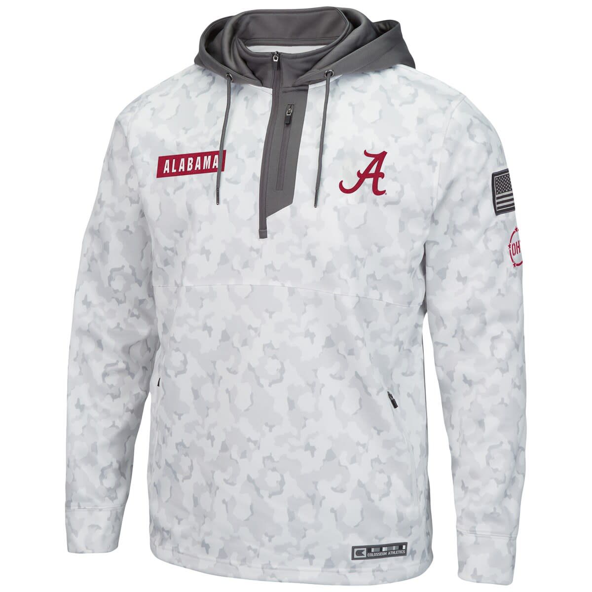 Alabama Crimson Tide NCAA Arctic Alabama Tide OHT Military Appreciation Quarter-Zip Hoodie