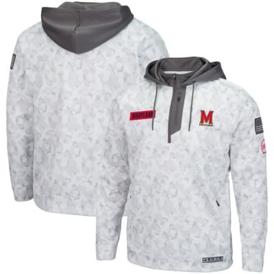 NCAA Arctic Maryland Terrapins OHT Military Appreciation Quarter-Zip Hoodie