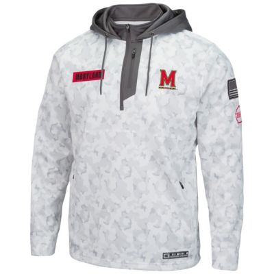 NCAA Arctic Maryland Terrapins OHT Military Appreciation Quarter-Zip Hoodie