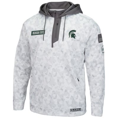 NCAA Arctic Michigan State Spartans OHT Military Appreciation Quarter-Zip Hoodie