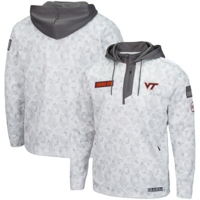 NCAA Arctic Virginia Tech Hokies OHT Military Appreciation Quarter-Zip Hoodie