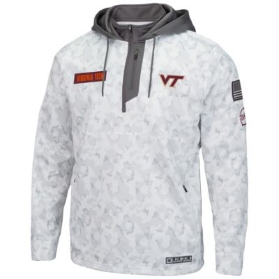 NCAA Arctic Virginia Tech Hokies OHT Military Appreciation Quarter-Zip Hoodie