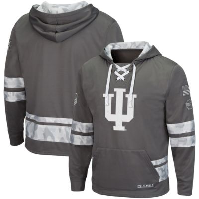 NCAA Indiana Hoosiers OHT Military Appreciation Lace-Up Pullover Hoodie