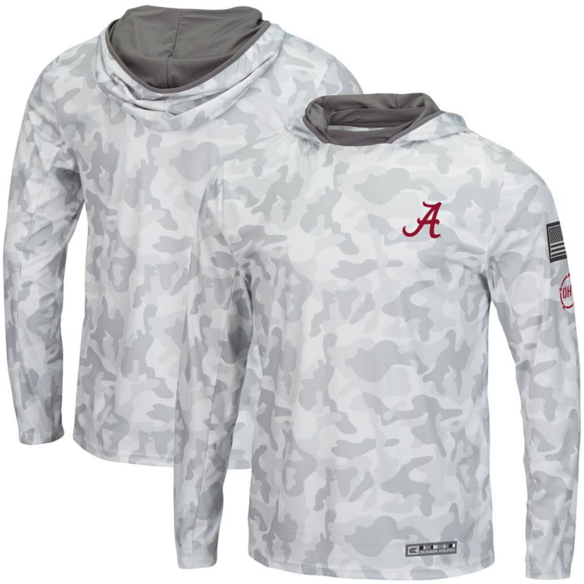 Alabama Crimson Tide NCAA Arctic Alabama Tide OHT Military Appreciation Long Sleeve Hoodie Top