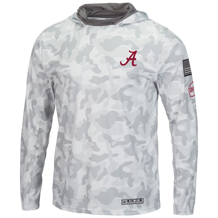 Alabama Crimson Tide NCAA Arctic Alabama Tide OHT Military Appreciation Long Sleeve Hoodie Top
