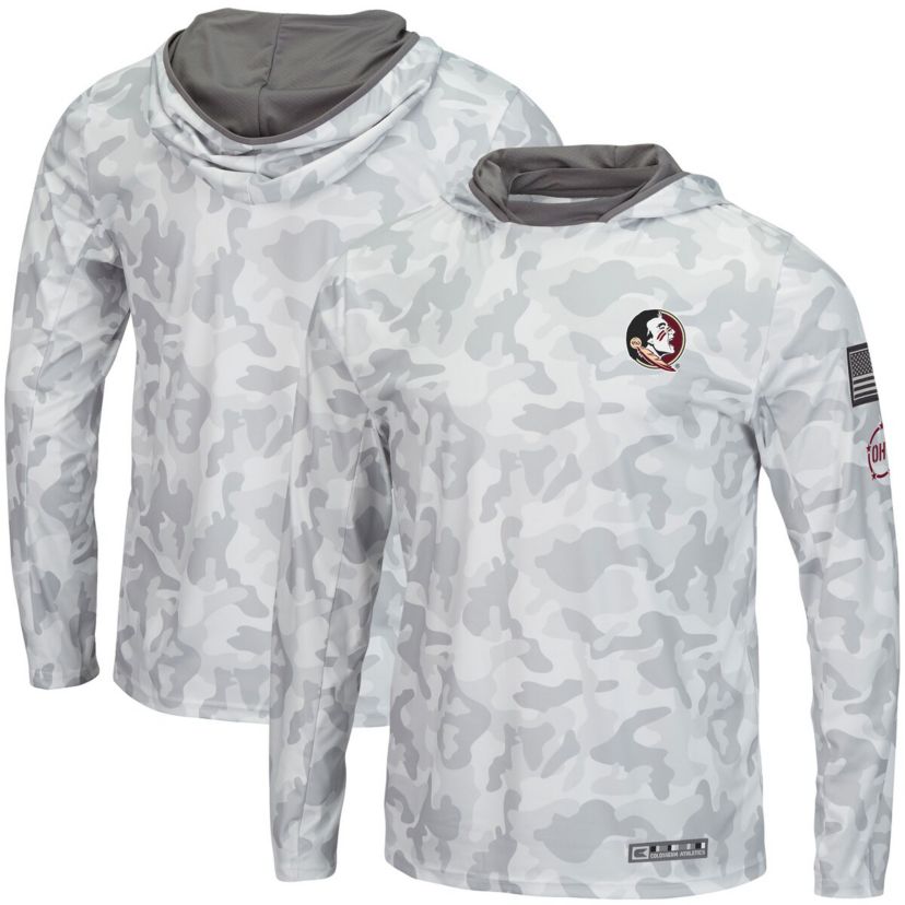 NCAA Arctic Florida State Seminoles OHT Military Appreciation Long Sleeve Hoodie Top