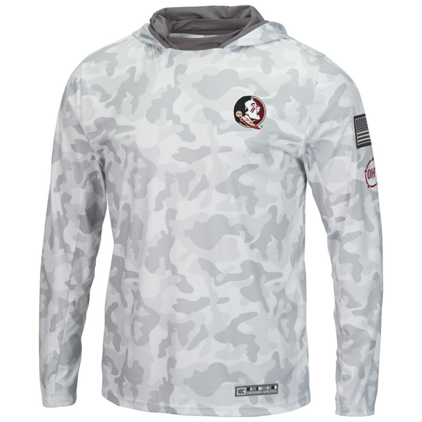 NCAA Arctic Florida State Seminoles OHT Military Appreciation Long Sleeve Hoodie Top